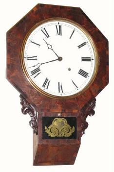 C.1860, "E. N. Welch at the old stand late J. C. Brown", Forestville, CT Drop Octagon No. 2. — Antique Clocks Price Guide