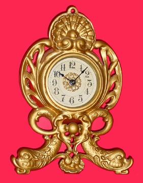 C.1910, Westclox Clock Co., LaSalle, Illinois, 30-hour lever movement iron front table clock. — Antique Clocks Price Guide
