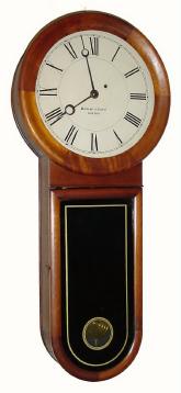 C.1850, Geo. B. Hatch, Attleboro, "Regulator No. 5", with restorations (some inappropriate). — Antique Clocks Price Guide