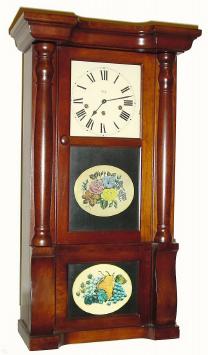 C.1992, Sligh Furniture Co., Holland, MI, 8-day Westminster chime, column and cornice shelf clock, new old stock. — Antique Clocks Price Guide