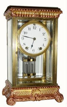 C.1909, Seth Thomas Clock Co., "Empire No. 13" 8-day Time and Strike Crystal Regulator. — Antique Clocks Price Guide