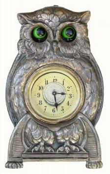 C.1925, German, Staring Owl Novelty clock, with animated eyes. — Antique Clocks Price Guide