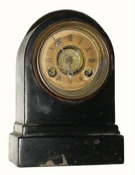 C.1875, Terry Clock Co., Waterbury, Conn., 30-hour iron case alarm/timepiece in original condition. — Antique Clocks Price Guide