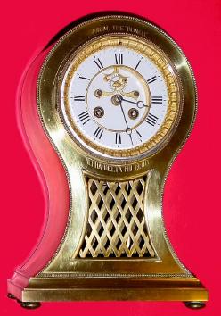 C.1900, Marti and Cie 8-day time and strike French brass cased balloon clock. — Antique Clocks Price Guide