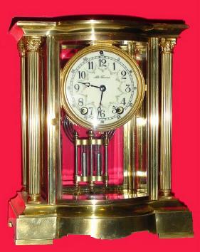 C.1909, Seth Thomas Clock Co., "Empire No. 65" Bow Front Crystal Regulator in very good restored condition. — Antique Clocks Price Guide