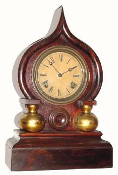 C.1878, E. Ingraham and Co., Bristol, Conn., "Oriental" 8-day time and strike shelf clock, in very good condition, — Antique Clocks Price Guide