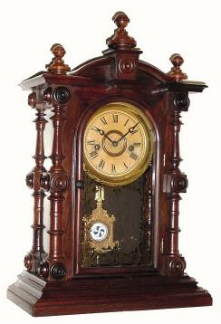 C.1880, Welch, Spring and Co. "Patti, No. 1" fancy rosewood parlor clock in excellent condition. — Antique Clocks Price Guide