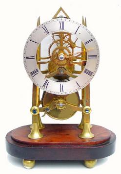 C.1850, English, Single Chain Fusee skeleton clock in excellent original condition. — Antique Clocks Price Guide