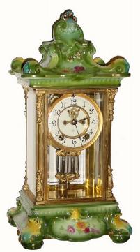 C.1905, Ansonia, "Porcelain Regulator No.5", in very good excellent original condition. — Antique Clocks Price Guide