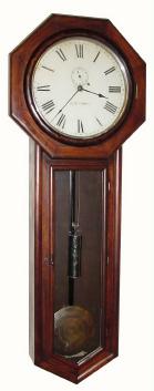 C.1910, Seth Thomas, "Regulator No. 18" in walnut and in very good original condition, including great dial with no flaking. — Antique Clocks Price Guide