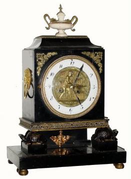 C.1850, Austrian animated dial mantel clock. — Antique Clocks Price Guide