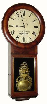 C.1879, Seth Thomas Clock Co., "Regulator No. 2", 8-day rosewood wall timepiece. — Antique Clocks Price Guide