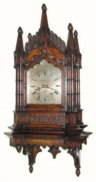 C.1890, German, for the English market, Fumed Gothic Oak bracket clock, complete. — Antique Clocks Price Guide