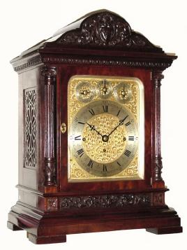 C.1890, English, 8-day, 3-fusee, Whittington and Cambridge quarter chime bracket clock. — Antique Clocks Price Guide