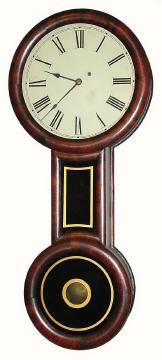 C.1870, G. B. Hatch, Attleboro, Mass, figure 8 wall regulator in excellent condition. — Antique Clocks Price Guide