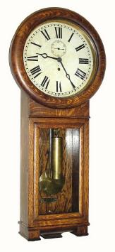 C.1905, The Arthur Pequegnat Clock Co., Berlin, Ontario, Canada, 8-day regulator wall timepiece, in excellent original condition. — Antique Clocks Price Guide