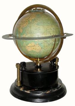 C.1883, The Globe Clock Co., Milldale, Ct., a very rare globe timepiece of unique construction, — Antique Clocks Price Guide