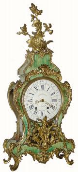 C.1810, French, Green Boulle clock, in generally good condition. — Antique Clocks Price Guide
