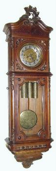 C.1875, German, Gustav Becker, 3-Wt, grand sonnerie wall clock in walnut and in the 2nd Baroque style. — Antique Clocks Price Guide