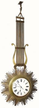 C.1860, French, Double Dialled, Ceiling-Mounted, swinging mystery timepiece. — Antique Clocks Price Guide