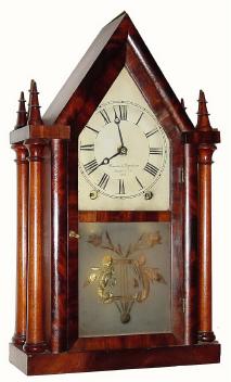 C.1845, Brewster and Ingrahams, 8-day time and strike 4-column steeple clock. — Antique Clocks Price Guide