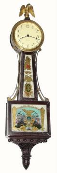 C.1930, Waltham Clock Co., 8-day banjo timepiece, in very good original condition. — Antique Clocks Price Guide