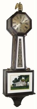 C.1923, New Haven Clock Co., "Washington", 8-day, Westminster chime banjo clock. — Antique Clocks Price Guide
