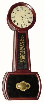 C.1850, Attleboro Banjo, probably by G. B. Hatch with case signed by his partner, — Antique Clocks Price Guide