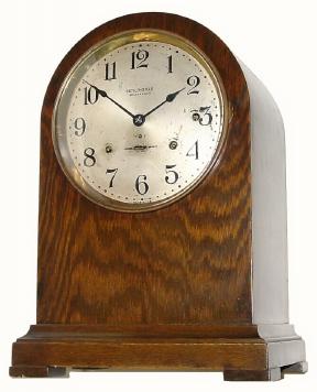C.1910, Seth Thomas Clock Co., "Chime Clock No. 12", 4 bell Sonora chime mantel clock, in oak and in very good original condition. — Antique Clocks Price Guide