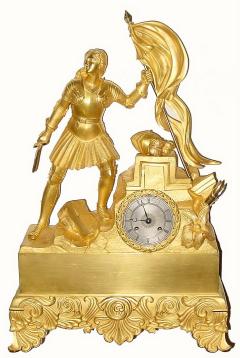 C.1840, French Figural clock, "Joan-of-Arc". — Antique Clocks Price Guide