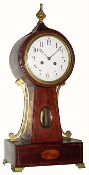 C.1910, H and H, 8-day time/strike French banjo shelf clock, in good original condition. — Antique Clocks Price Guide