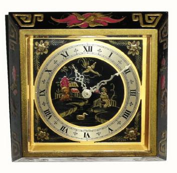 C.1949, Chelsea Clock Co., The Chinese Lacquer, 8-day desk timepiece. — Antique Clocks Price Guide