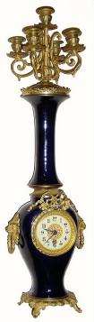 C.1900, French mantel clock-candelabra, in excellent original condition. — Antique Clocks Price Guide