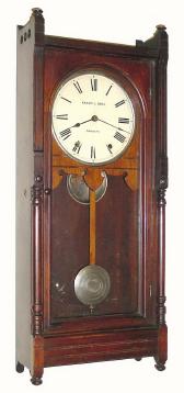 C.1895, Seth Thomas Clock Co., Queen Anne, 8-day time/strike wall clock, case incomplete. — Antique Clocks Price Guide
