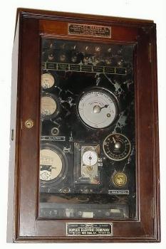 C.1928, Duplex Electric Co, NY, Bank Vault Timer and Alarm, with microphone system, complete with original door key. — Antique Clocks Price Guide
