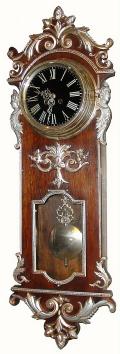 C.1890, French, Japy Freres, oak wall regulator, 8-day time/strike. The case has been partially restored. — Antique Clocks Price Guide