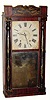C.1837, Austin Chittenden, Lexington, Mass., 30-hour, 2-wt time and strike wood movement column and splat shelf clock, in very good original condition.