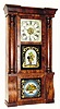 C.1868, Seth Thomas Clock Co., 8-day Time/Strike/Alarm column and cornice shelf clock.
