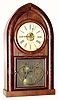 C.1855, E, C., Brewster and Son, Bristol, Conn., 8-day time and strike beehive clock in good condition.