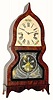 C.1970, Reproduction of J. C. Brown small acorn clock with French feet.