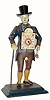 C.1980, Reproduction painted cast spelter clock peddler.