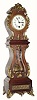 C.1910, French 8-day miniature Louis XVI tall clock timepiece.