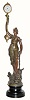 C.1910, Swiss, 8-Day "Oscillator", now on a large female statue of Nautica,