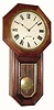 C.1909, Seth Thomas Clock Co., "Globe", 8-day time and strike octagon drop school clock, in generally good condition, the case refinished.