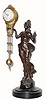 C.1910, Mixed lot: "Diana", 8-day bronzed spelter swinging timepiece.