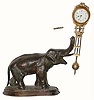 C.1910, Mixed lot: "Elephant", 8-day bronzed spelter swinging timepiece.