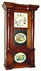 C.1992, Sligh Furniture Co., Holland, MI, 8-day Westminster chime, column and cornice shelf clock, new old stock.