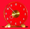 C.1965, Swiss, Imhof Novelty clock with heavy glass dial.