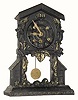C.1930, Lux, 8-Day shelf novelty clock, Black Forest motif, with restorations.