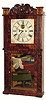 C.1835, Hotchkiss and Benedict, Auburn, New York, 8-day time and strike highly figured mahogany, 2-wt shelf clock.